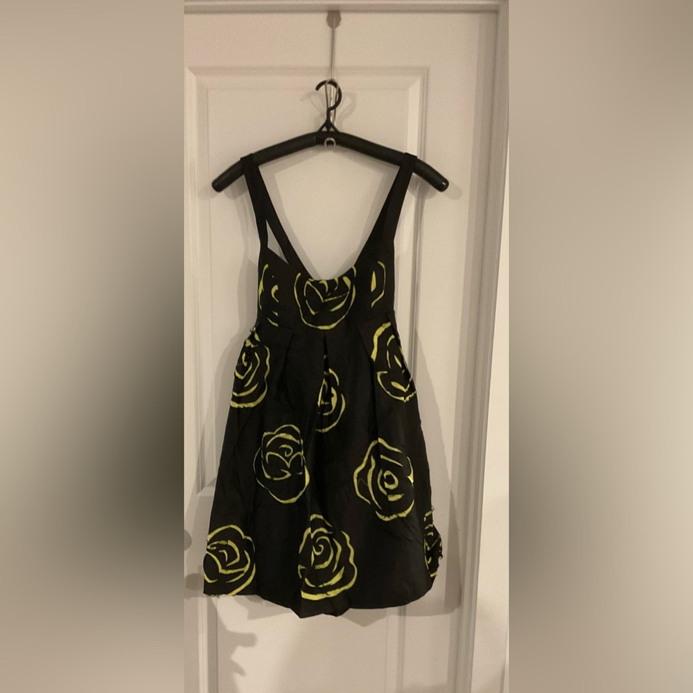 INC International Concepts Black and Yellow Midi Dress
